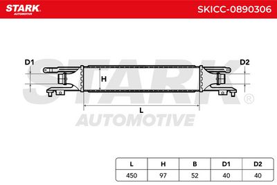 интеркулер (охладител за въздуха на турбината) STARK SKICC-0890306