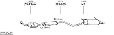 ABGASANLAGE BOSAL SYS15466