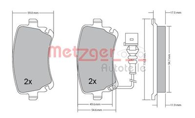 Brake Pad Set, disc brake 1170190