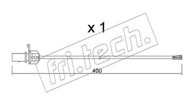 Styk ostrzegawczy, zużycie okładzin hamulcowych FRI.TECH. SU.347