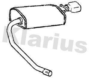 KLARIUS 270385 Глушитель выхлопных газов  для FORD MONDEO I седан (GBP) 2.5 i 24V