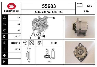 GENERATOR / ALTERNATOR EAI 55683