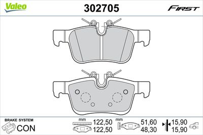 Brake Pad Set, disc brake 302705