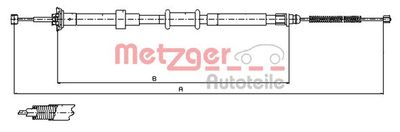 Тросик, cтояночный тормоз METZGER 12.0765 для FORD KA