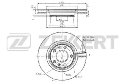 ZEKKERT BS-5917 Тормозные диски  для NISSAN X-TRAIL (T32_) 1.6 dCi (T32)