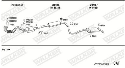 Изпускателна система WALKER VWK009055B