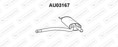 VENEPORTE AU03167 Глушитель выхлопных газов  для AUDI A4 (Ауди А4)