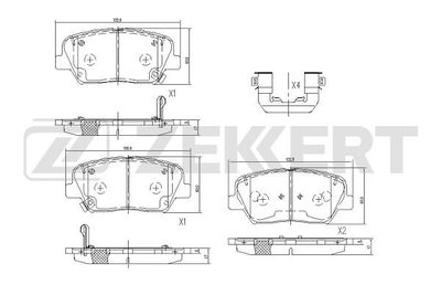 Комплект тормозных колодок, дисковый тормоз ZEKKERT BS-1094 для KIA K9