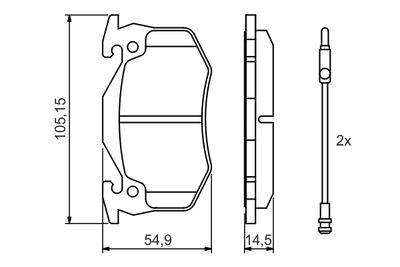 Brake Pad Set, disc brake 0 986 466 346