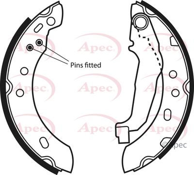 Brake Shoe Set APEC SHU517