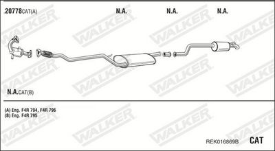 ABGASANLAGE WALKER REK016869B
