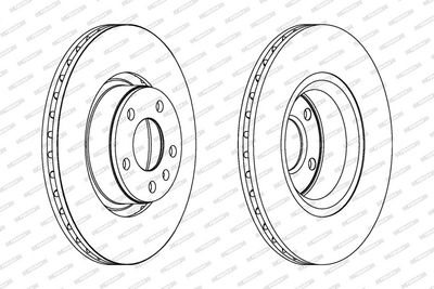 BREMSSCHEIBE FERODO DDF1291C 1