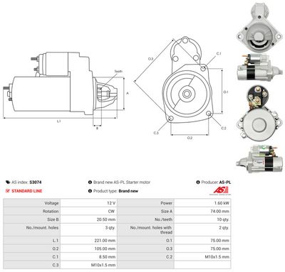 STARTER AS-PL S3074 4