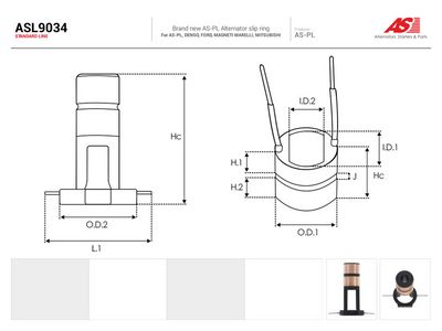 Släpring, generator AS-PL ASL9034