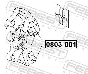 SET ACCESORII PLACUTE FRANA FEBEST 0803001 1