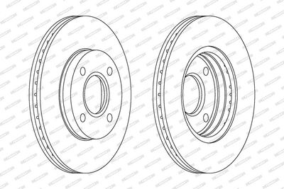 BREMSSCHEIBE FERODO DDF1072C 1