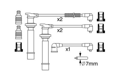 Комплект проводов зажигания BOSCH 0 986 357 274 для NISSAN 100NX