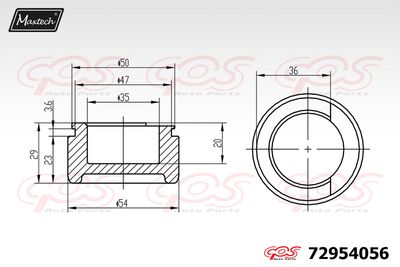 Поршень, корпус скобы тормоза MAXTECH 72954056 для VW TRANSPORTER