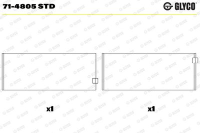 PLEUELLAGER GLYCO 714805STD 0