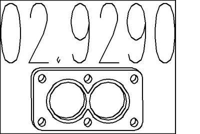 Прокладка, труба выхлопного газа MTS 02.9290 для OPEL ASCONA