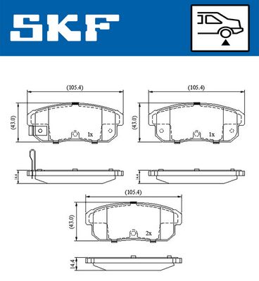 Brake Pad Set, disc brake VKBP 90620 A