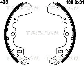 TRISCAN 8100 69428 Гальмівні колодки барабанні 