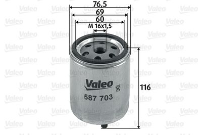 VALEO 587703 Топливный фильтр  для OPEL ARENA (Опель Арена)