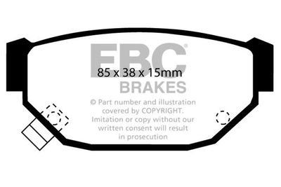 Комплект тормозных колодок, дисковый тормоз EBC Brakes DP674 для SUBARU XT