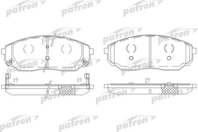 Комплект тормозных колодок, дисковый тормоз PATRON PBP1735 для KIA SORENTO