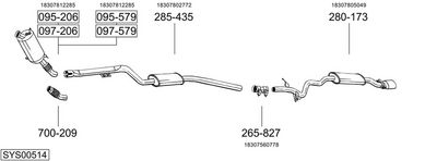 Изпускателна система BOSAL SYS00514