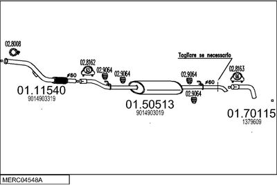 SISTEM DE ESAPAMENT MTS MERC04548A015002