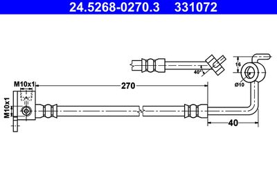 Тормозной шланг ATE 24.5268-0270.3 для MAZDA MX-5