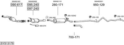 Układ wydechowy BOSAL SYS13179