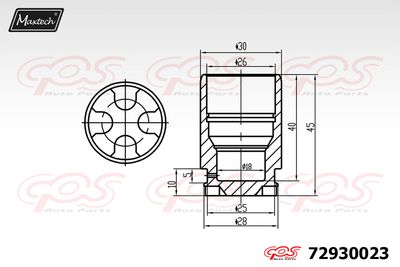 Поршень, корпус скобы тормоза MAXTECH 72930023 для SUZUKI SWIFT