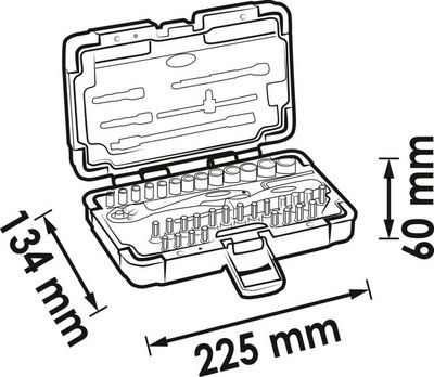 Vigor - gola sada 1/4" 46ks