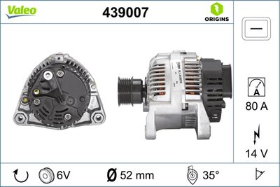 GENERATOR / ALTERNATOR VALEO 439007