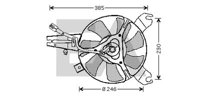 Вентилятор, охлаждение двигателя EACLIMA 33V52025 для MAZDA MPV
