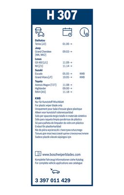 WISCHBLATT BOSCH 3397011429 5