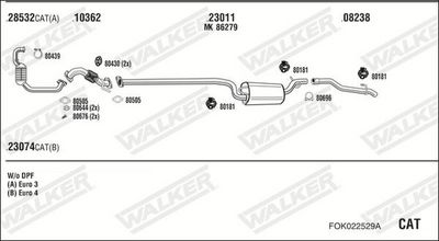 Изпускателна система WALKER FOK022529A