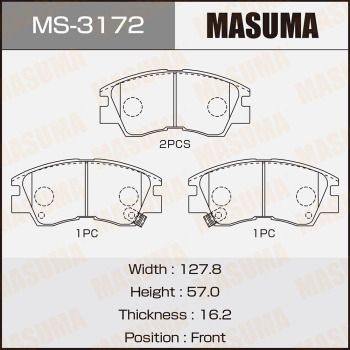 Комплект тормозных колодок MASUMA MS-3172 для MITSUBISHI L200