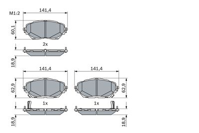 SET PLACUTE FRANA FRANA DISC BOSCH 0986424865 6