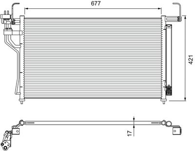 CONDENSATOR CLIMATIZARE VALEO 814400
