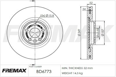 Bremžu diski FREMAX BD-6773