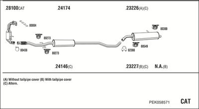 Układ wydechowy WALKER PEK058571