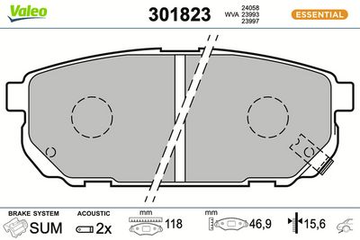 SET PLACUTE FRANA FRANA DISC VALEO 301823