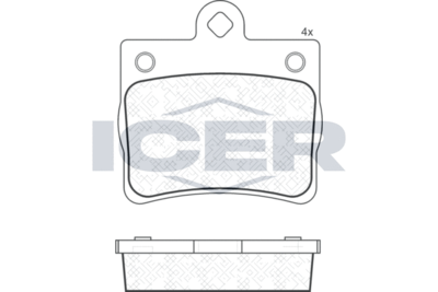 ICER 181310 Тормозные колодки и сигнализаторы  для MERCEDES-BENZ C-CLASS (W202) C 200 D (202.122)