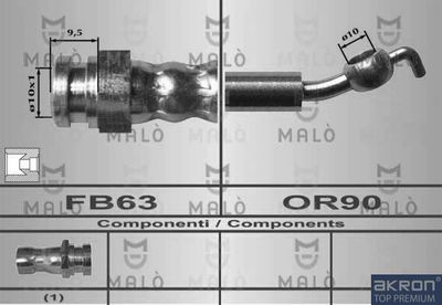 Тормозной шланг AKRON-MALÒ 80547 для MAZDA DEMIO