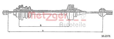 Cięgło, sterowanie sprzęgłem METZGER AUTOTEILE 10.2371
