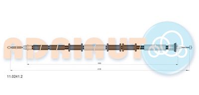 Тросик, cтояночный тормоз ADRIAUTO 11.0241.2 для FIAT DOBLO