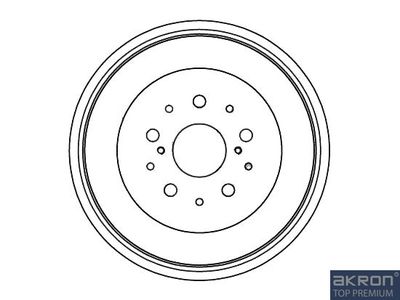 AKRON-MALÒ 1120074 Тормозной барабан для TOYOTA HILUX VII Пикап (_N1_, _N2_, _N3_) 2.5 D-4D (KUN15_, KDN1_)